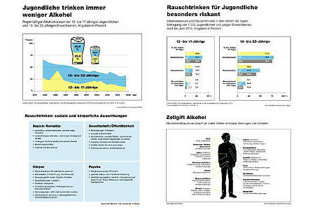 Foto: Übersicht verschiedener Grafiken, BZgA